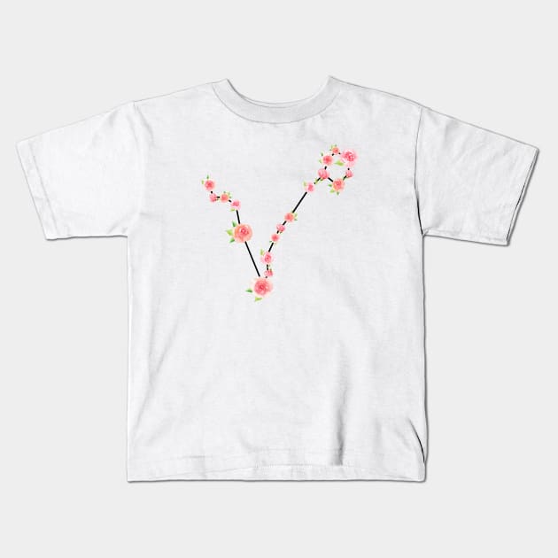 Zodiac Sign Pisces Kids T-Shirt by ApricotBlossomDesign